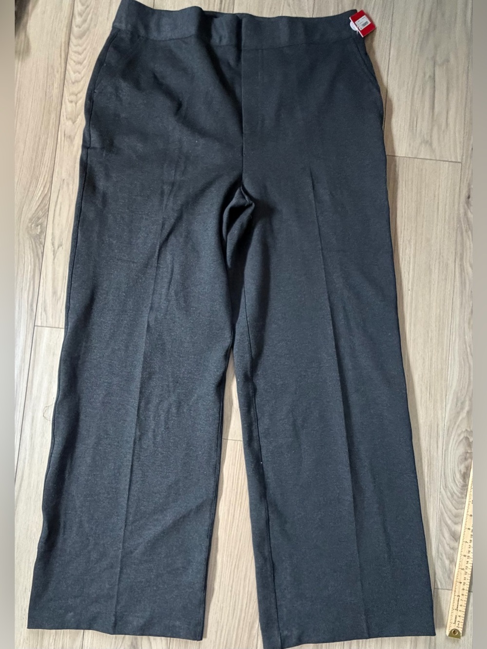 NWT SPANX Women's Perfect Pant Charcoal Heather Ponte Wide Leg 3X Tall 20385T